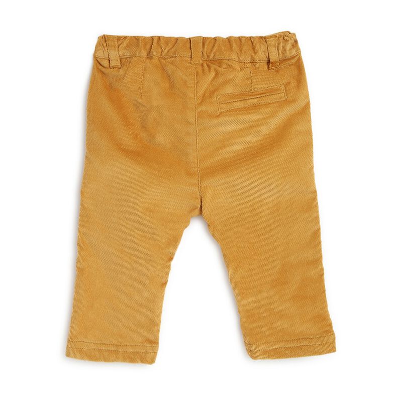 Boys Dark Yellow Solid Long Trouser image number null